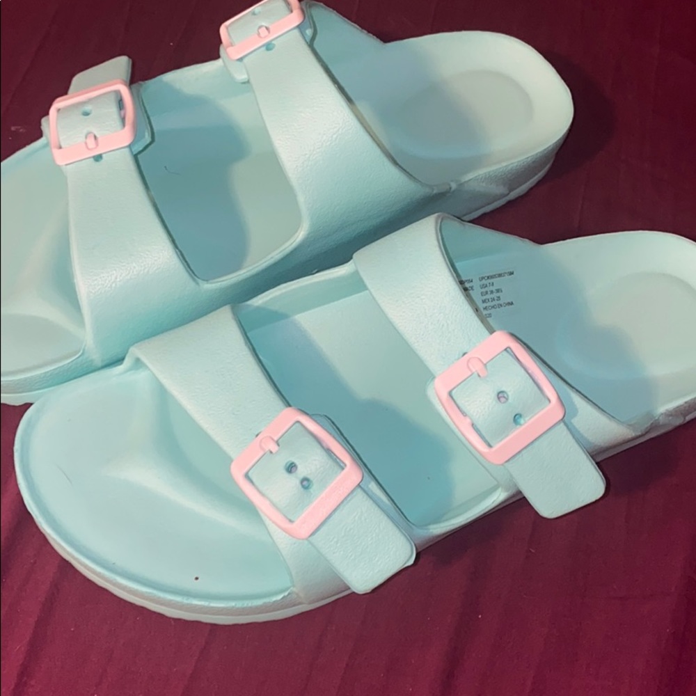 Teal sandals